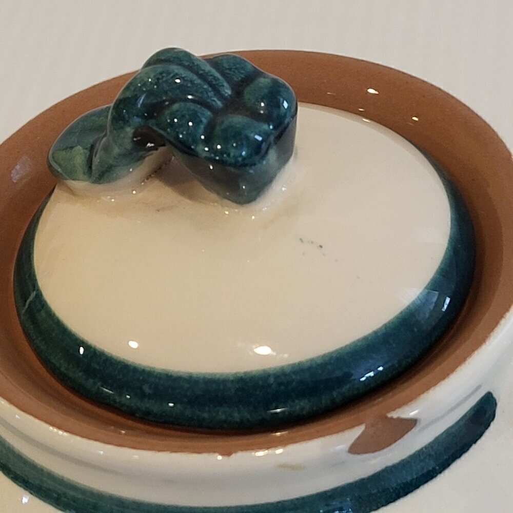Vintage STANGL Pottery Mid Century Modern SUGAR BOWL Lid Garden Flower Trenton - Picture 8 of 13